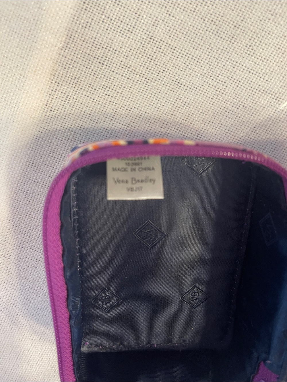 Vera Bradley Black Quilted Backpack travel with Silver Hardware set - Picture 5 of 13